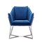 Manhattan Comfort Origami Velvet Accent Chair in Blue AC052-BL - alternate 1